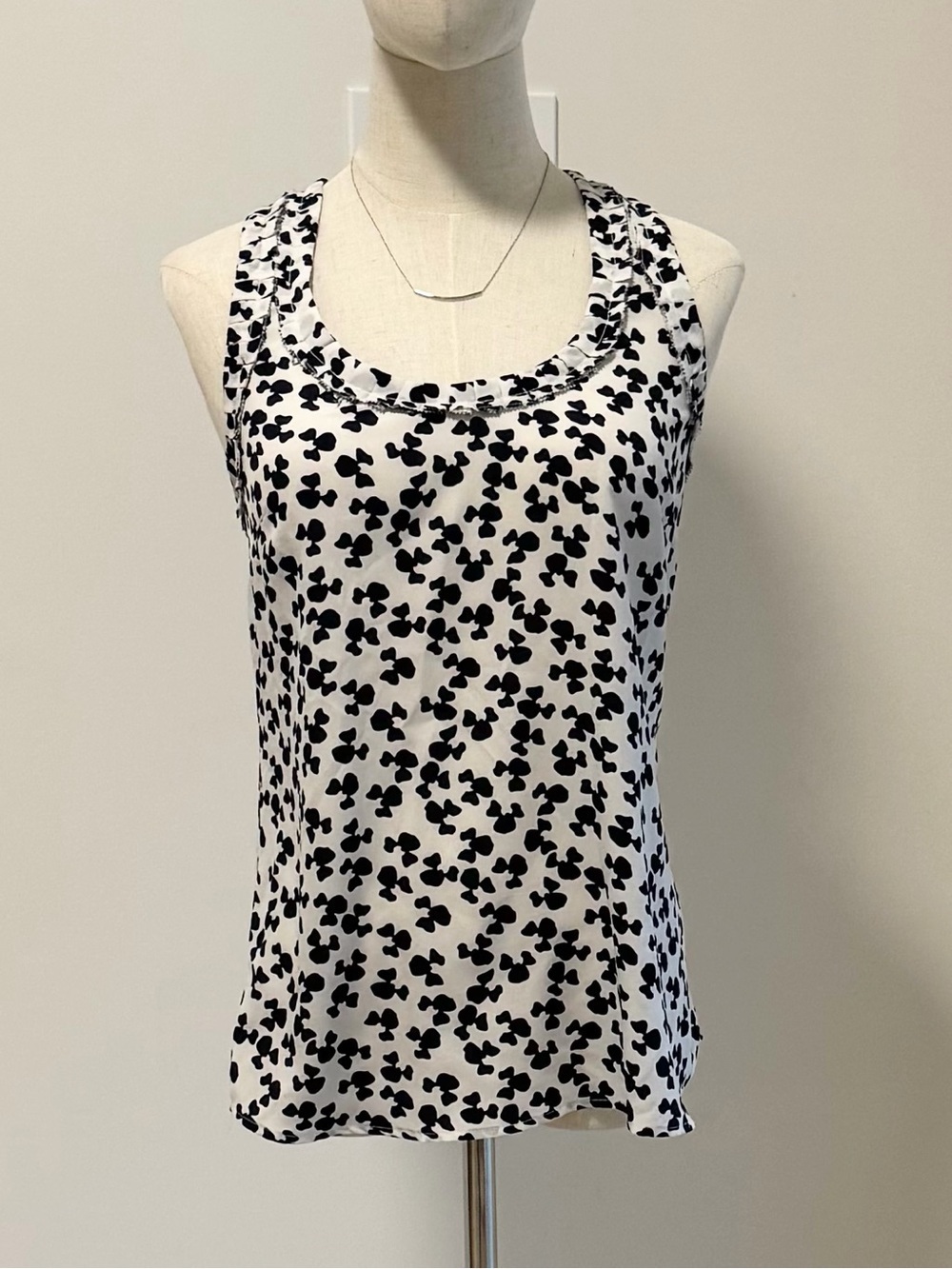 💜 2 for $10 - Jacob Black & White Print Racerback Tank Blouse XS